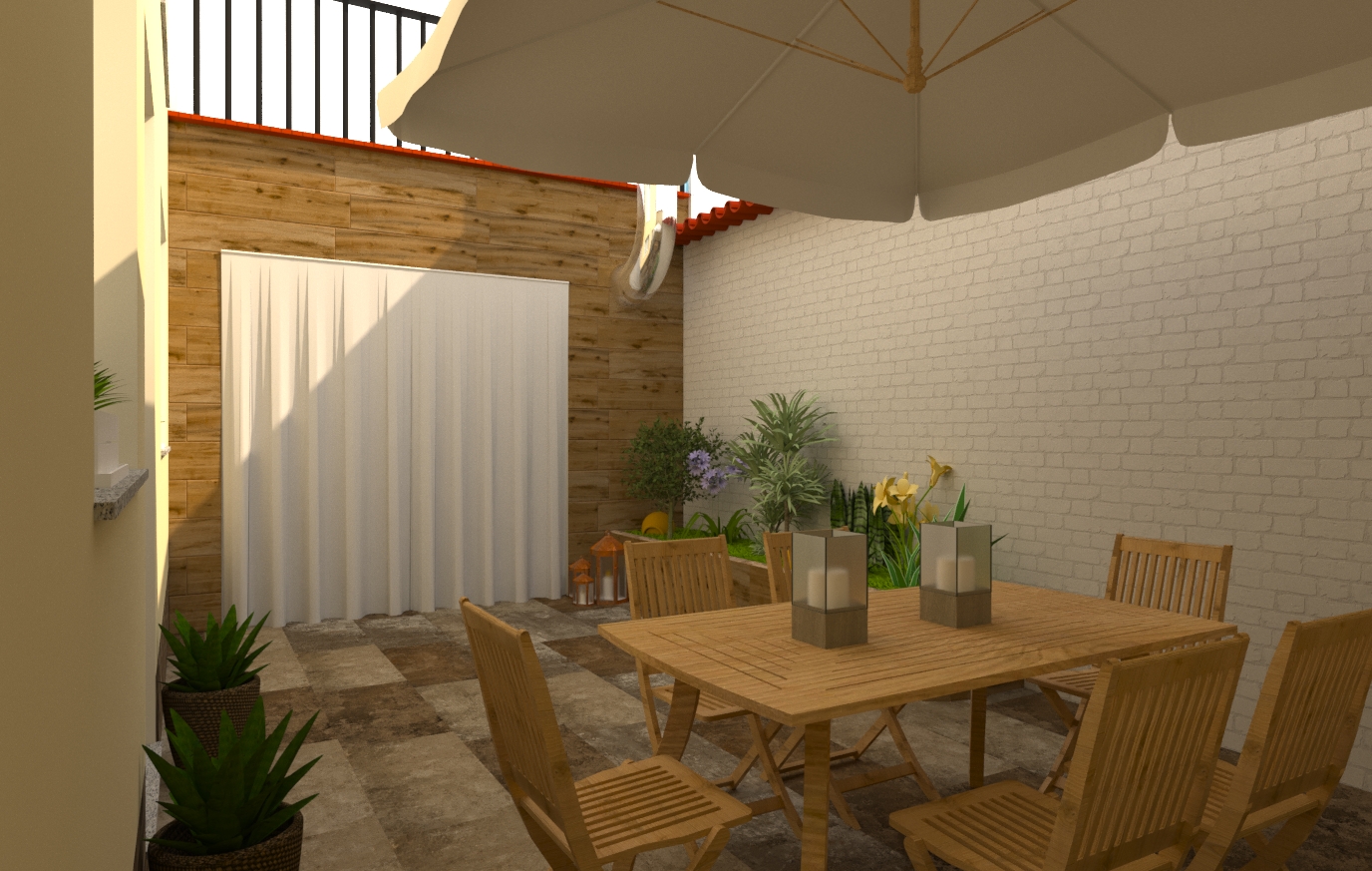 Patio Interior, vivienda unifamiliar